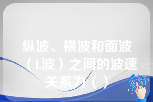 纵波、横波和面波（L波）之间的波速关系为（）