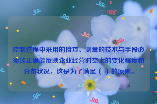 控制过程中采用的检查、测量的技术与手段必须能正确能反映企业经营时空上的变化程度和分布状况，这是为了满足（ ）的原则。