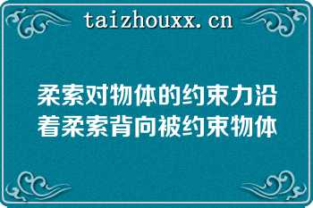 柔索对物体的约束力沿着柔索背向被约束物体