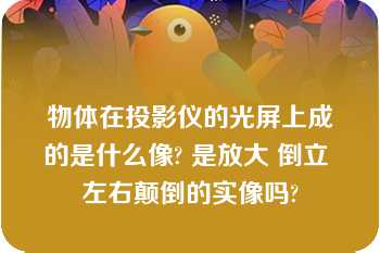 物体在投影仪的光屏上成的是什么像? 是放大 倒立 左右颠倒的实像吗?