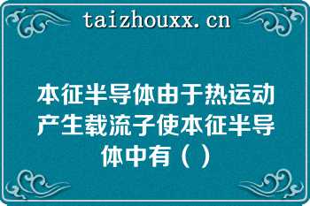 本征半导体由于热运动产生载流子使本征半导体中有（）