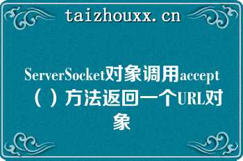 ServerSocket对象调用accept（）方法返回一个URL对象