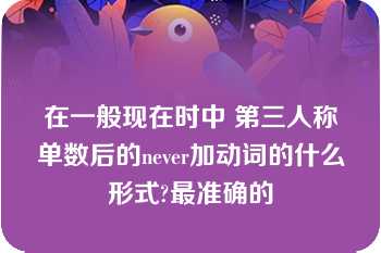 在一般现在时中 第三人称单数后的never加动词的什么形式?最准确的