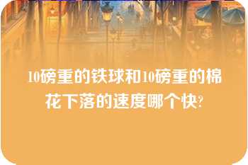 10磅重的铁球和10磅重的棉花下落的速度哪个快?