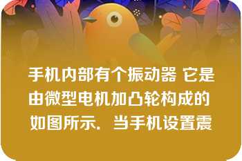 手机内部有个振动器 它是由微型电机加凸轮构成的 如图所示．当手机设置震