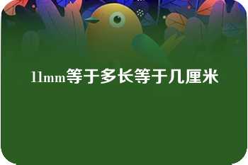 11mm等于多长等于几厘米