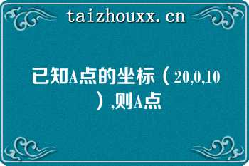 已知A点的坐标（20,0,10）,则A点