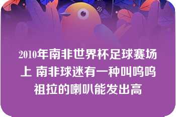 2010年南非世界杯足球赛场上 南非球迷有一种叫呜呜祖拉的喇叭能发出高