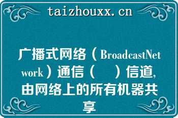 广播式网络（BroadcastNetwork）通信（	）信道,由网络上的所有机器共享