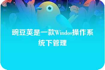 豌豆荚是一款Windos操作系统下管理