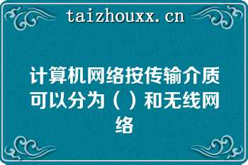 计算机网络按传输介质可以分为（）和无线网络