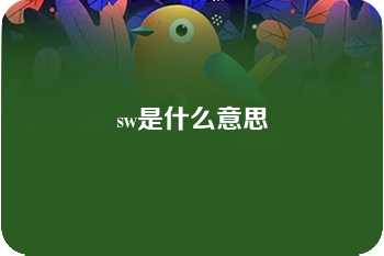 sw是什么意思