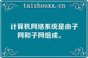 计算机网络系统是由子网和子网组成。   