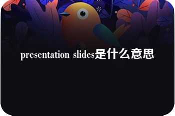 presentation slides是什么意思