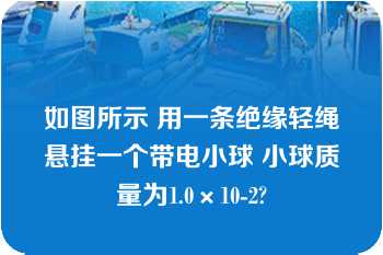 如图所示 用一条绝缘轻绳悬挂一个带电小球 小球质量为1.0×10-2?