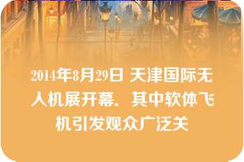 2014年8月29日 天津国际无人机展开幕．其中软体飞机引发观众广泛关