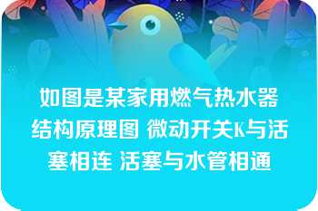 如图是某家用燃气热水器结构原理图 微动开关K与活塞相连 活塞与水管相通