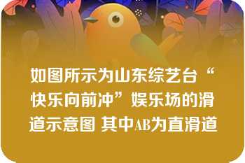 如图所示为山东综艺台“快乐向前冲”娱乐场的滑道示意图 其中AB为直滑道