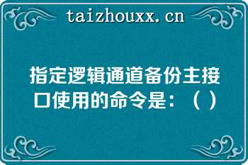 指定逻辑通道备份主接口使用的命令是：（）