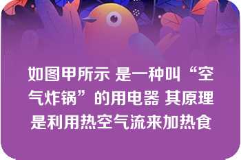 如图甲所示 是一种叫“空气炸锅”的用电器 其原理是利用热空气流来加热食