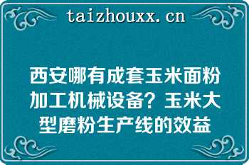 西安哪有成套玉米面粉加工机械设备？玉米大型磨粉生产线的效益