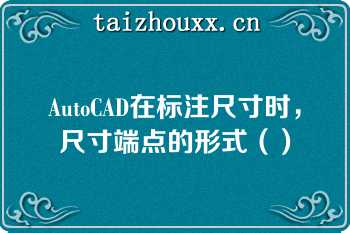 AutoCAD在标注尺寸时，尺寸端点的形式（）