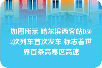 如图所示 哈尔滨西客站D502次列车首次发车 标志着世界首条高寒区高速