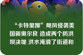 “卡特里娜”飓风侵袭美国新奥尔良 造成两个防洪坝决堤 洪水淹滑了街道和