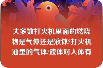 大多数打火机里面的燃烧物是气体还是液体?打火机油里的气体/液体对人体有