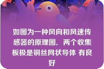 如图为一种风向和风速传感器的原理图．两个收集板极是铜丝网状导体 有良好